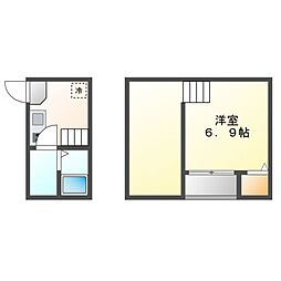 アストリア名駅 1Kの間取図画像