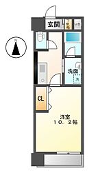 ヒルズ新栄2号館 1Kの間取図画像