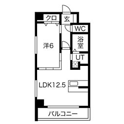 ミライエA 1LDKの間取図画像