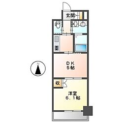 コアレジデンス 1DKの間取図画像