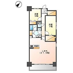 ロイヤルパークス千種 2LDKの間取図画像