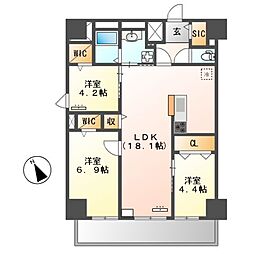 アーデルドルフ東山 3LDKの間取図画像