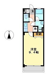 コンフォ清水 1Kの間取図画像