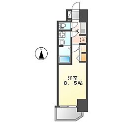S-RESIDENCE黒川本通一丁目 1Kの間取図画像