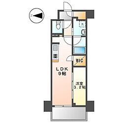 メイクスアート名駅WEST 1LDKの間取図画像