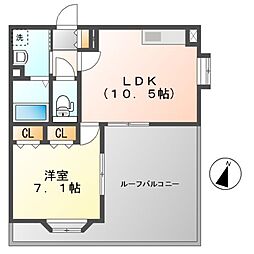 タウンライフ覚王山 1LDKの間取図画像