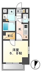 エステムプラザ名古屋丸の内 1Kの間取図画像