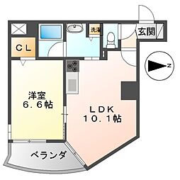 プロシード金山2 1LDKの間取図画像