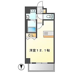 プレサンス東別院駅前コネクション ワンルームの間取図画像