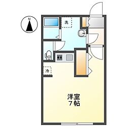 クレストタップ名古屋ウエスト 1Kの間取図画像