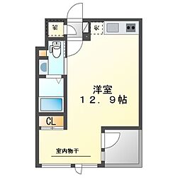 COZY徳川園 ワンルームの間取図画像