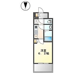 メイクスアート黒川 1Kの間取図画像
