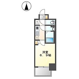 メイクスアート黒川 1Kの間取図画像