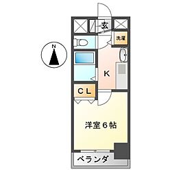 プレサンス桜通アベニュー 1Kの間取図画像