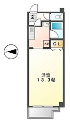 サンステート上飯田 1Kの間取図画像
