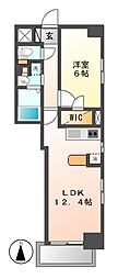 エステムプラザ名古屋D.C.2027 1LDKの間取図画像