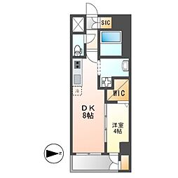エステムコート名古屋葵 1LDKの間取図画像