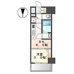 CREST TAPP名古屋山王 1DKの間取図画像