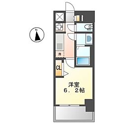 プレサンス新栄ユリシス 1Kの間取図画像