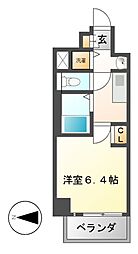 プレサンスSAKAE白川公園2 ワンルームの間取図画像