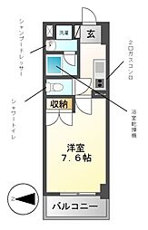 アマーレ葵 1Kの間取図画像