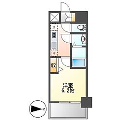 名古屋市中区平和2丁目マンション 1Kの間取図画像