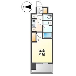 プレサンス大須観音フィエスタ 1Kの間取図画像