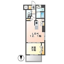 KCLASSYIMAIKE 1LDKの間取図画像