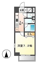 CITYSPIRE名駅前 1Kの間取図画像