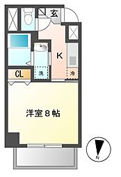 サン・錦本町ビル 1Kの間取図画像