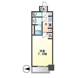 S-RESIDENCE志賀本通 1Kの間取図画像