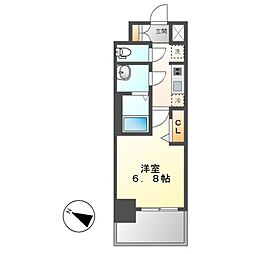 プレサンス新栄リベラ 1Kの間取図画像