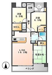 レジディア白壁東 3LDKの間取図画像