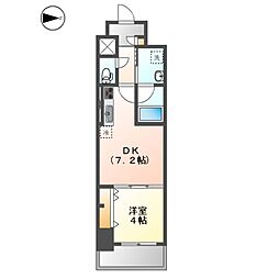 フォレスト コナ名駅 1DKの間取図画像