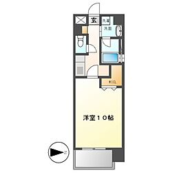 エルスタンザ栄南 1Kの間取図画像