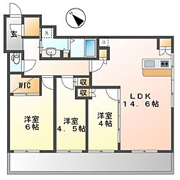 NAGOYAtheTOWER 2LDKの間取図画像