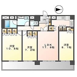 グラン・アベニュー名駅 3LDKの間取図画像