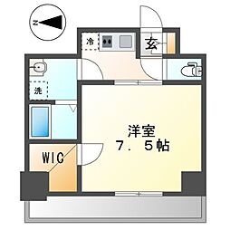 ディアレイシャス大須赤門通本町 1Kの間取図画像