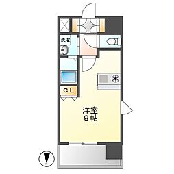 プレサンス名古屋駅前 ワンルームの間取図画像