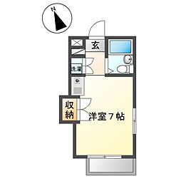 エクセランス新栄 ワンルームの間取図画像