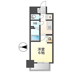 エステート金山 1Kの間取図画像