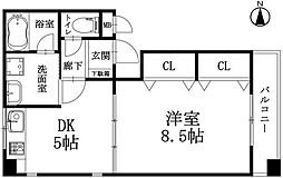 コムハウス1 1DKの間取図画像