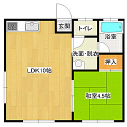 ひまわりコーポ2 1LDKの間取図画像