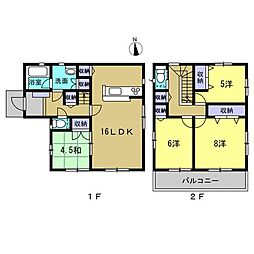呉市押込1丁目 4LDKの間取り