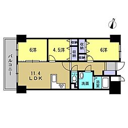 サーパス沼田 3LDKの間取図画像