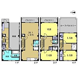 南区宇品海岸2丁目 4LDKの間取り