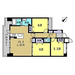フローレンス呉中通り 3LDKの間取り