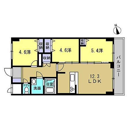 3LDK 間取り