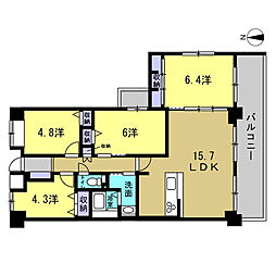 藤和ハイタウン仁保 4LDKの間取図画像