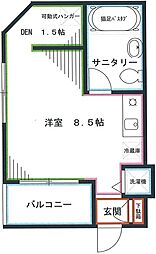 プチバトー 1階1Kの間取り